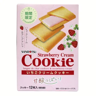 【三立製果】草莓奶油風味薄燒 84g(盒裝)