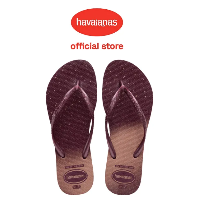 【havaianas 哈瓦仕】拖鞋 女鞋 夾腳拖 星空 漸層 Slim Gloss 紫 4145617-5143W(哈瓦士)