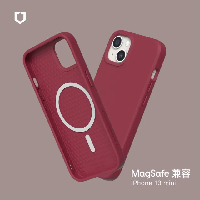 【RHINOSHIELD 犀牛盾】iPhone 13 mini 5.4吋 SolidSuit MagSafe兼容 磁吸手機保護殼(經典防摔背蓋殼)