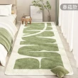 【In Da House】80X200cm INS風綠色系仿羊絨床邊毯地毯