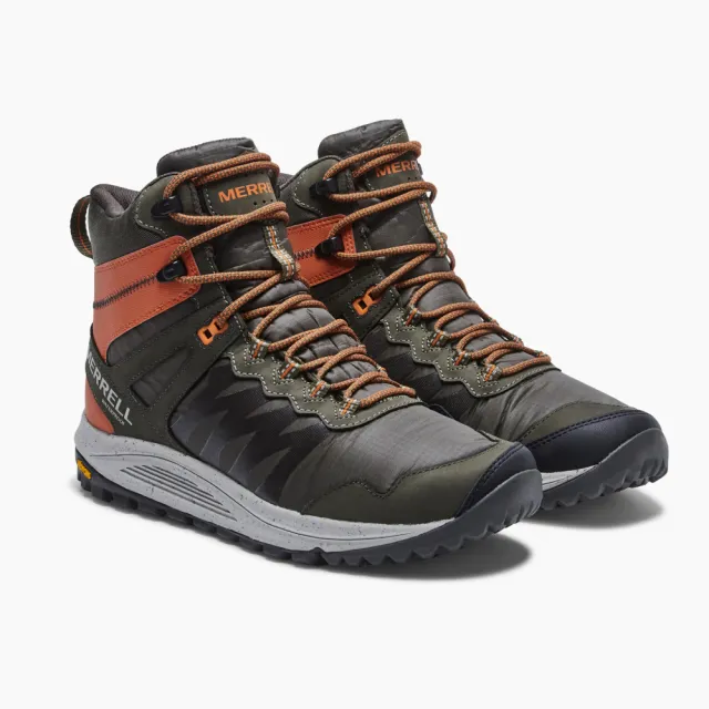 【MERRELL】NOVA SNEAKER BOOT WATERPROOF 防水登山雪靴 綠橘 男(ML066959)