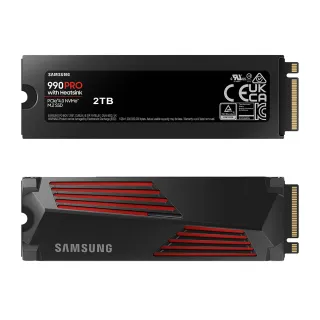 【SAMSUNG 三星】990 PRO 2TB M.2 2280 PCIe 4.0 固態硬碟 (MZ-V9P2T0CW) *含散熱片 讀 7450M/寫 6900M