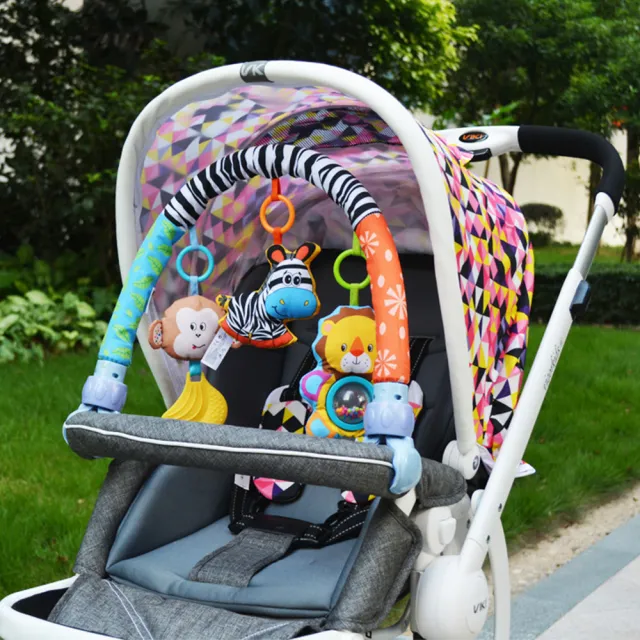 【JoyNa】嬰兒車夾玩具多功能床夾 可愛動物玩偶吊飾