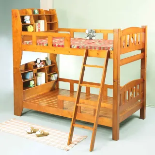 【Homelike】喜家居書架型方柱雙層床(2252)
