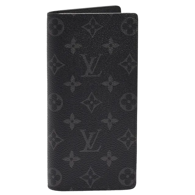 【Louis Vuitton 路易威登】M61697 經典BRAZZA Eclipse帆布折疊長夾(灰黑)