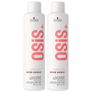 【Schwarzkopf 施華蔻】OSIS+ Super Shield 抗熱髮妝霧 300ml - 2入組(國際航空版)