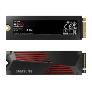 【SAMSUNG 三星】990 PRO 4TB M.2 2280 PCIe 4.0 固態硬碟 (MZ-V9P4T0CW) *含散熱片 讀 7450M/寫 6900M