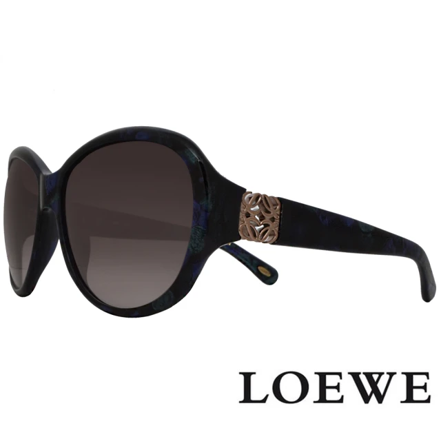 LOEWE 羅威LOEWE 羅威 新春天款 特別壓紋系列太陽眼鏡(深藍/金 SLW808-0AHP)