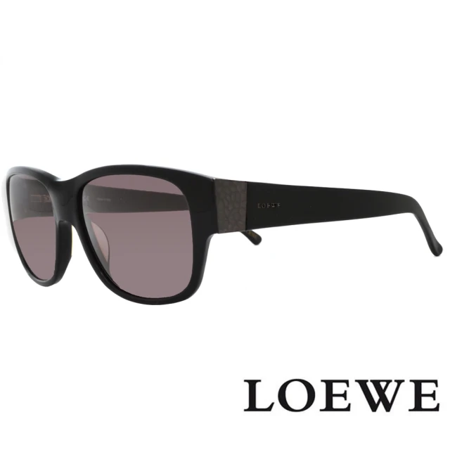 LOEWE 羅威 西班牙皇室品牌 百搭基本款方框太陽眼鏡(黑