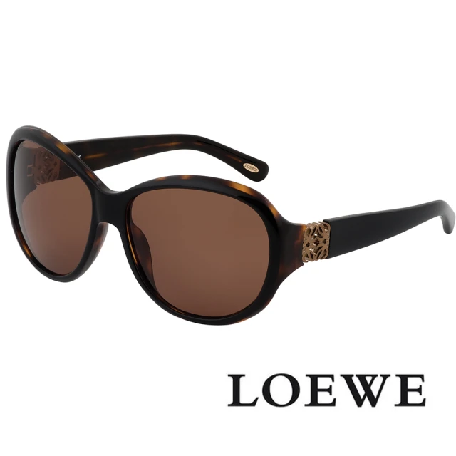 LOEWE 羅威LOEWE 羅威 西班牙羅威經典標誌款太陽眼鏡(深咖啡/金 SLW808-0U80)