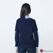 【KeyWear 奇威名品】異材質撞色長袖毛衣(共2色)
