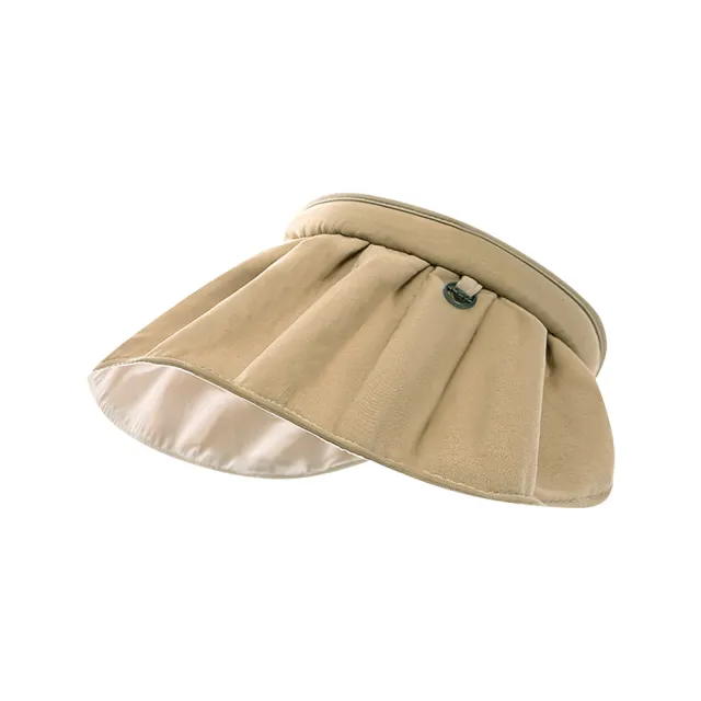 【匠心選品】髮箍遮陽兩用貝殼帽(大帽簷空頂帽 遮陽帽 防曬帽 騎行帽 戶外帽 馬尾帽 造型帽)