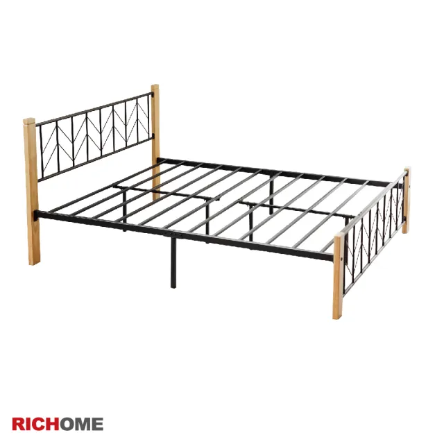 【RICHOME】杰曼5呎雙人床/雙人床架(鐵床 床架  雙人床)