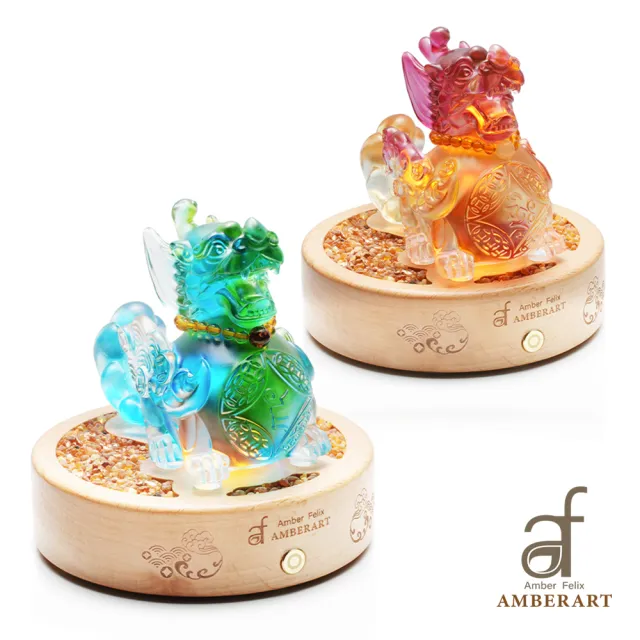 AF AMBER ART菲常招財琉璃琥珀貔貅擺件