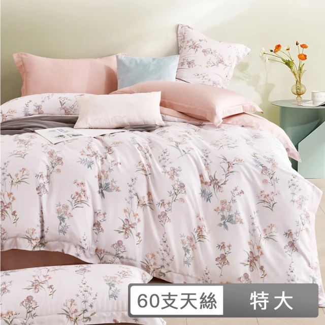Novaya 諾曼亞 100支韓版刺繡天絲雙人床包兩用被四件