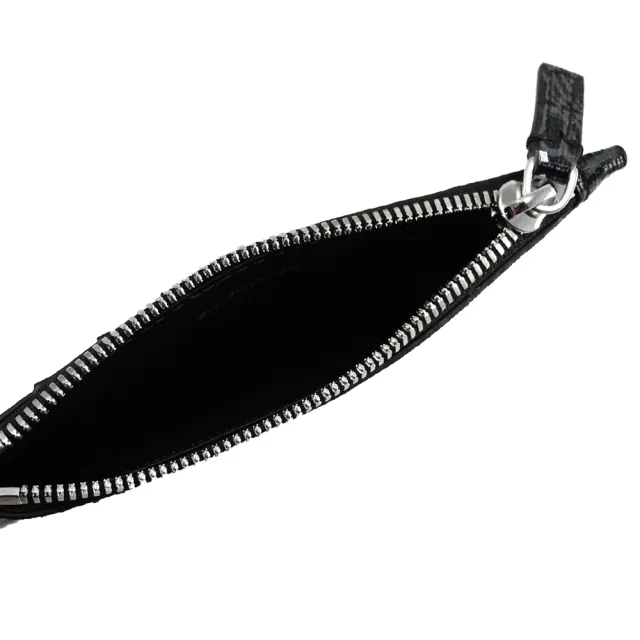 【Balenciaga 巴黎世家】經典品牌LOGO印花拼接可拆斜背/掛式信用卡零錢包(黑)