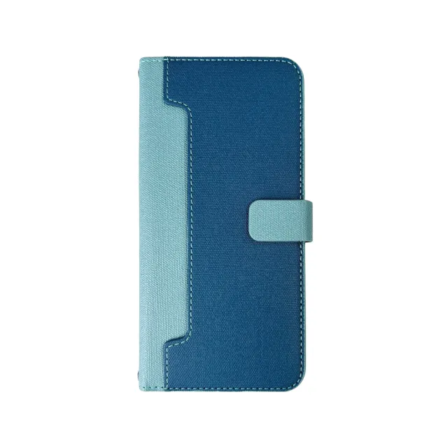 【CASE SHOP】Samsung A15 前收納皮套背帶組-藍(內附背帶掛繩、解放你的雙手)