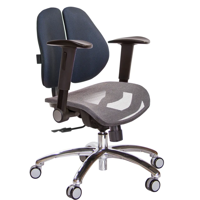 GXG 吉加吉 低雙背網座 鋁腳/摺疊升降扶手 電腦椅(TW-2803 LU1)