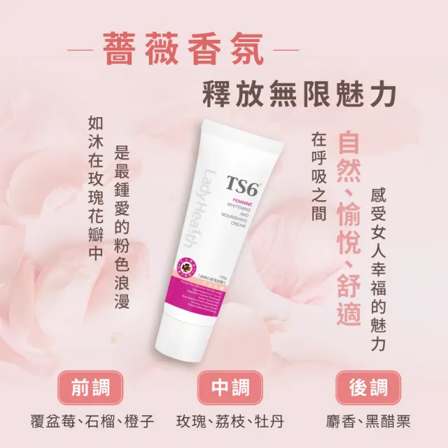 【TS6護一生】超美白香氛誘霜120g+粉嫩淡色凝膠30g(私密美白 私密香氛)