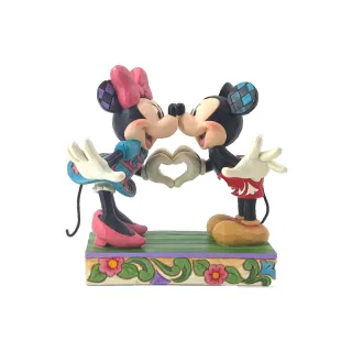 【Enesco】精品家飾 Disney 迪士尼 米奇和米妮愛的象徵居家擺飾