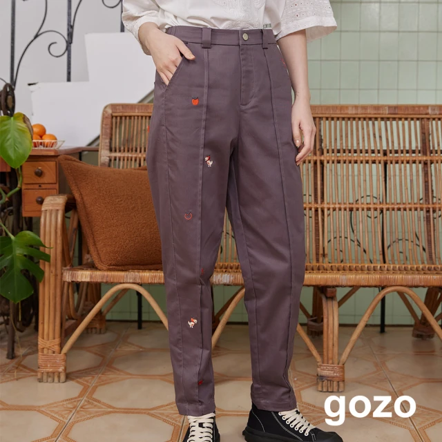 gozogozo 中線後鬆緊顯瘦大吉補財褲(兩色)