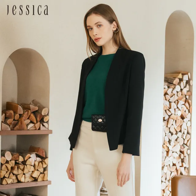 【JESSICA】簡約氣質顯瘦通勤長袖西裝外套J35019