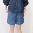 【YAKPAK】韓國海運版抽繩鬆緊帶西裝布挺版女休閒短褲(M-L)