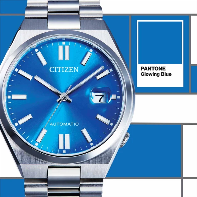 CITIZEN 星辰 Mechanical系列 PANTONE 限定款 調和專屬色彩-炫光藍 機械腕錶 新年禮物(NJ0158-89L)
