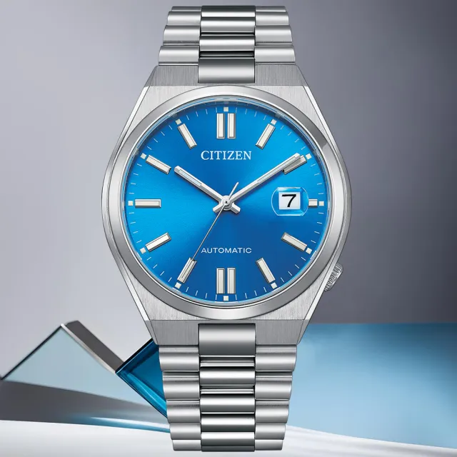 【CITIZEN 星辰】Mechanical系列 PANTONE限定款 炫光藍 機械腕錶 母親節 禮物(NJ0158-89L)