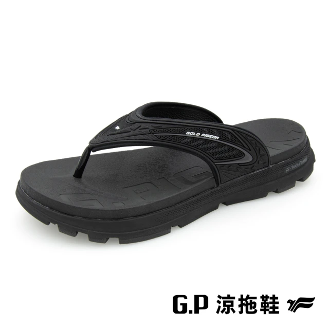 G.P G-tech Foam緩震高彈人字拖鞋G9353M-黑色(SIZE:39-45 共二色)