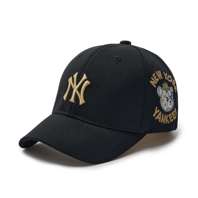 MLB 童裝 可調式棒球帽 童帽 MEGA BEAR MONOGRAM系列 紐約洋基隊(7ACPC014N-50BKS)