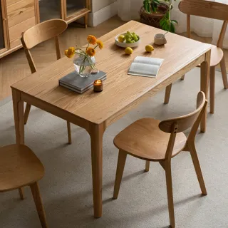 【Taoshop 淘家舖】Ｗ - 日式全實木餐桌現代簡約原木餐桌椅組合橡木小戶型長方形飯桌 W04101801(1.8米餐桌)