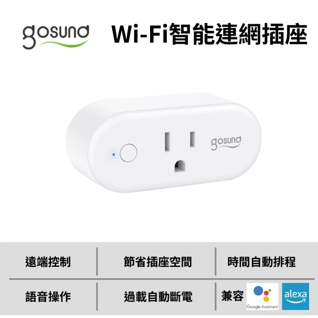 酷客 Gosund WP6 WiFi智慧插座 1開1插(遠端控制/聲控/支援Google Home.Amazon Alexa)