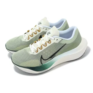 【NIKE 耐吉】慢跑鞋 Zoom Fly 5 男鞋 綠 白 回彈 輕量 透氣 路跑 馬拉松 運動鞋(FV3632-301)