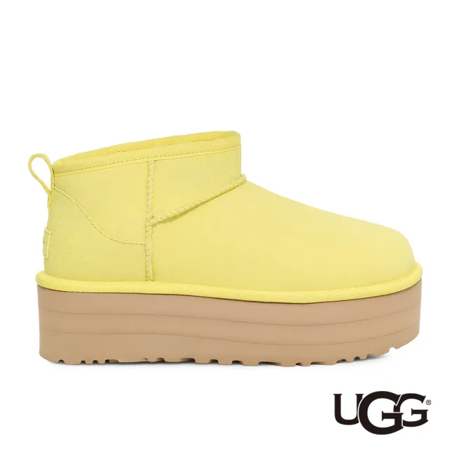 【UGG】女鞋/靴子/厚底靴/雪靴/Classic Ultra Mini Platform(螢光黃-UG1135092PRF)