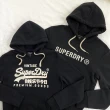 【Superdry】極度乾燥 帽T 冒險魂 黑色 裂墨logo 刺繡logo 刷毛 大尺碼 連帽 土耳其製(帽T)