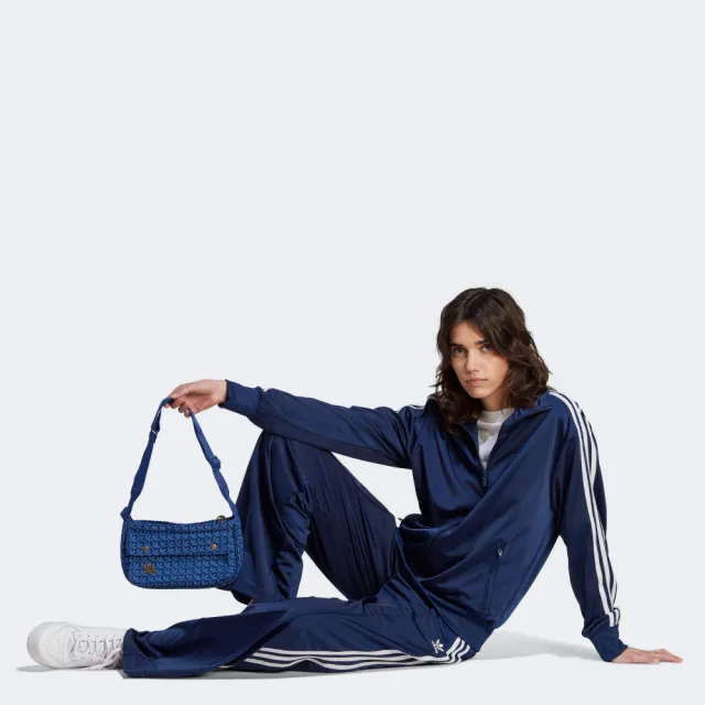 【adidas 愛迪達】外套 女款 運動外套 風衣外套 三葉草 亞規 FIREBIRD TT 藍 IL3816