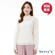 【betty’s 貝蒂思】網路獨賣★鏤空透膚蕾絲高領T-shirt(共二色)