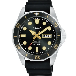 【ALBA】Mechanical 極速運動機械腕錶-43mm黑(Y676-X063C/AL4553X1)
