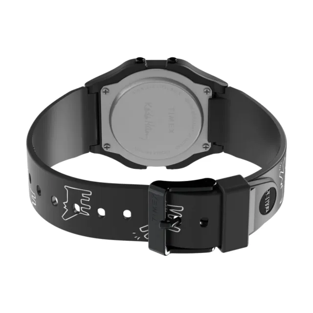 【TIMEX】天美時 T80 x Keith Haring 34 毫米普普藝術風格電子錶 黑 TXTW2W25500