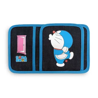 【Doraemon 哆啦A夢】牛仔布 多功能遮陽板置物夾(台灣製)