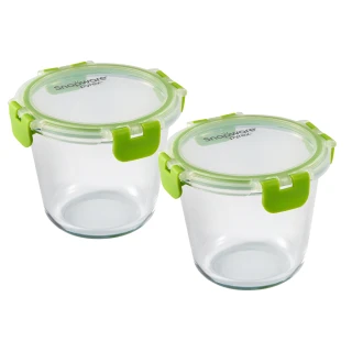 【CorelleBrands 康寧餐具】Snapware Eco Clean可拆扣玻璃保鮮罐720ml-2入組