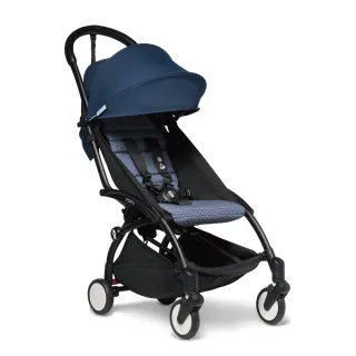 【STOKKE 官方直營】YOYO 輕量型嬰兒推車6+經典組-法航藍(含車架、6+顏色布件 贈6+雨罩及杯架)