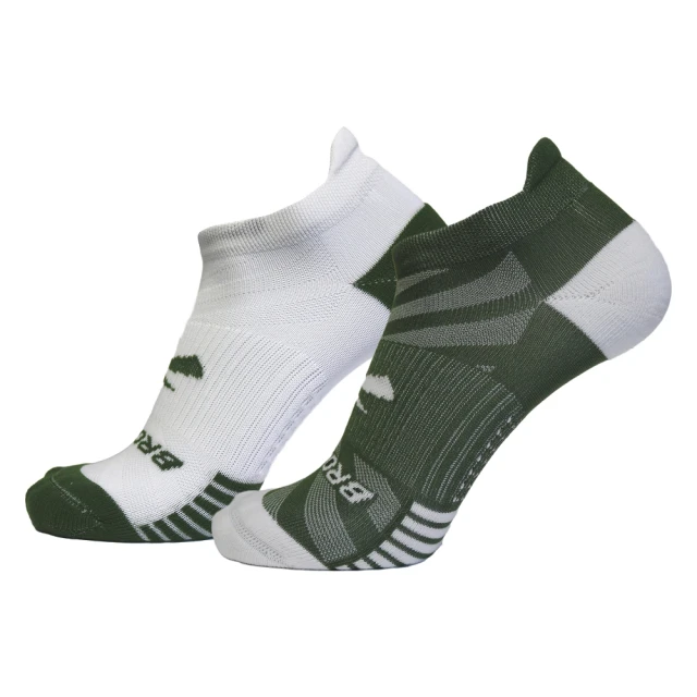 BROOKSBROOKS 魔鬼輕量型踝襪-2雙組合包_橄欖綠/白 & 白/橄欖綠(280496354)