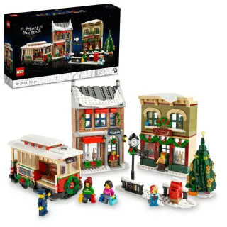 【LEGO 樂高】Icons 10308 節慶街道(聖誕節街景 玩具模型)