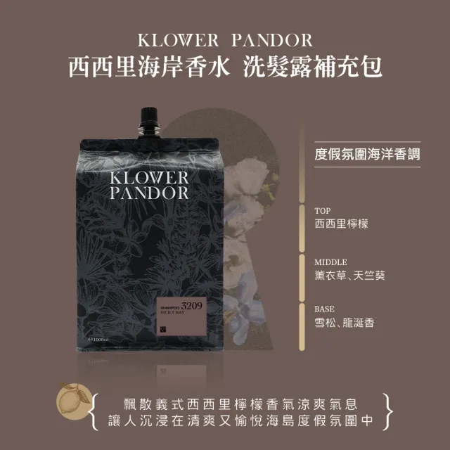 【KLOWER PANDOR】KP記憶香氛ME TIME 時光香水洗髮露補充包1000ml(多款任選)