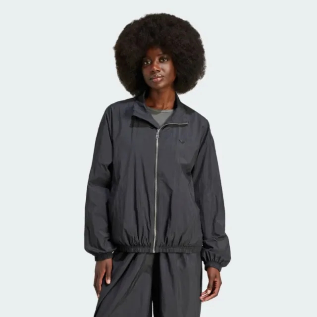 【adidas 愛迪達】外套 女款 運動外套 風衣外套  NYLON WINDBREAK 黑 IT6726