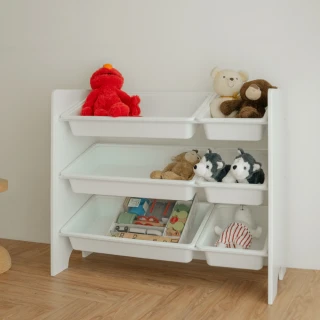 【ikloo 宜酷屋】純白組合收納置物櫃(兒童玩具 收納架 分層 書櫃 書架 收納櫃 層架 置物櫃 置物架)