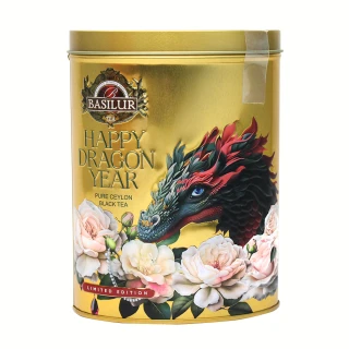 【Basilur 錫蘭茶】72369 Happy Dragon Year 錫蘭紅茶 75g(金罐)