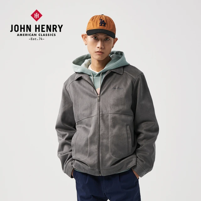 JOHN HENRYJOHN HENRY 質感麂皮外套-深灰